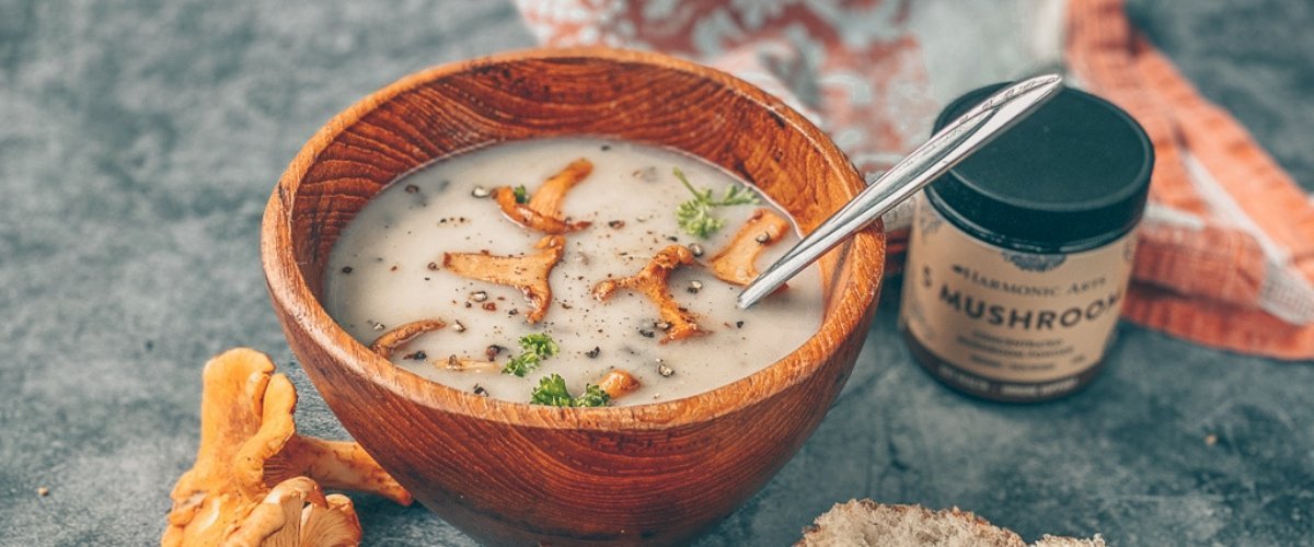 5 Mushroom Chanterelle Soup - Harmonic Arts