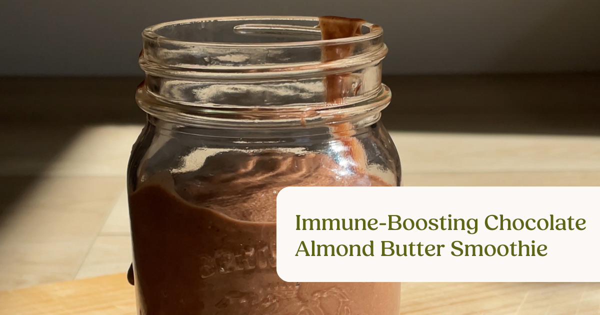 Immune-Boosting Chocolate Almond Butter Smoothie