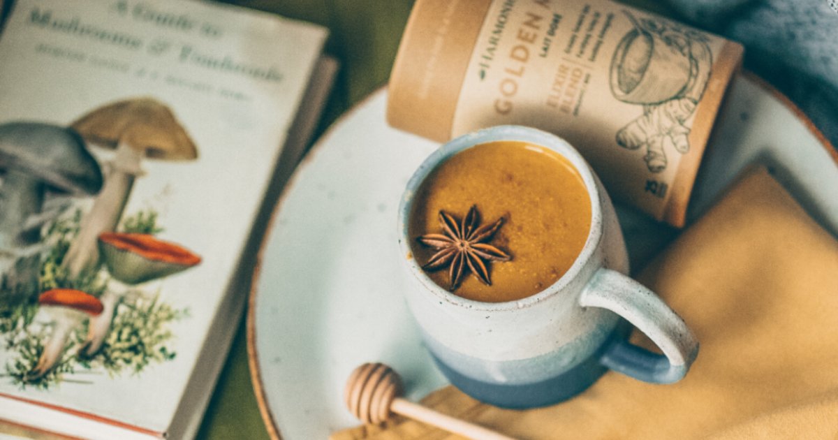 Golden Mylk Sweet Potato Curry Soup - Harmonic Arts