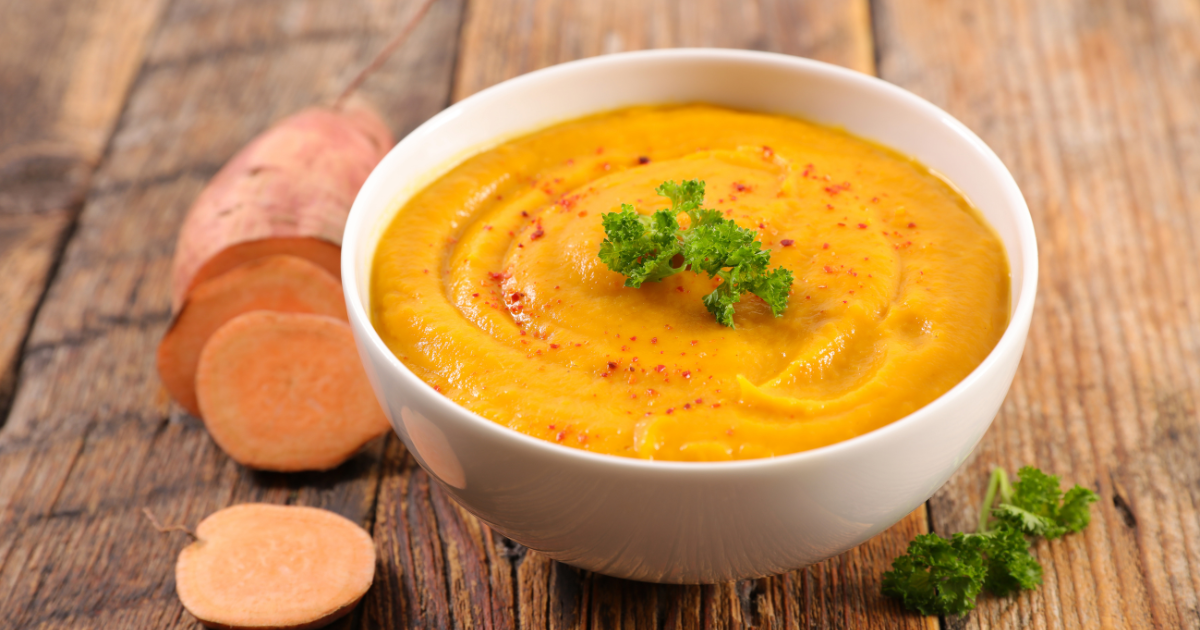 Golden Mylk Sweet Potato Curry Soup - Harmonic Arts