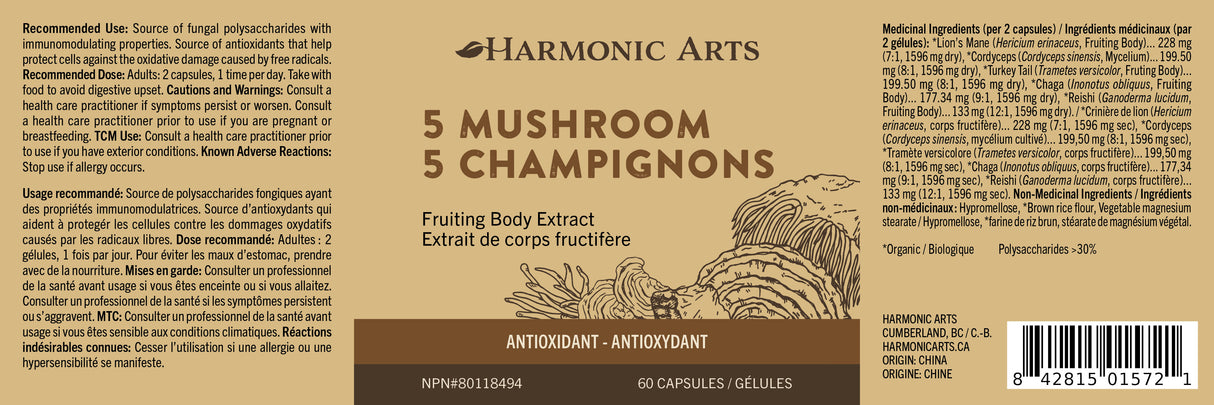 5 Mushroom Capsules