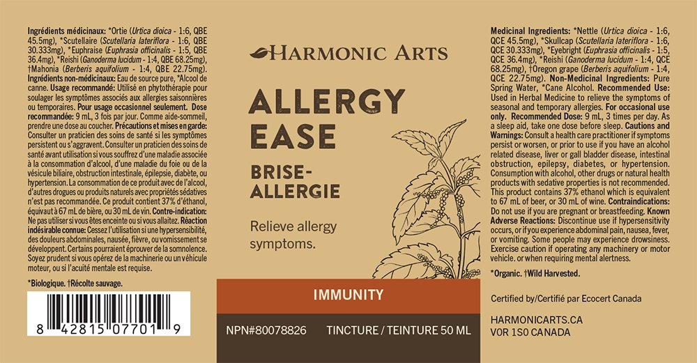 Allergy Ease Tincture Harmonic Arts